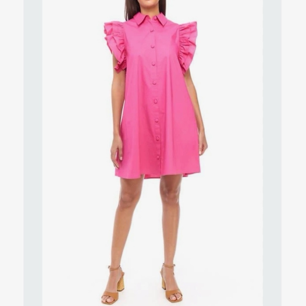 The Shirt Hillary Dress Hot Pink size L
